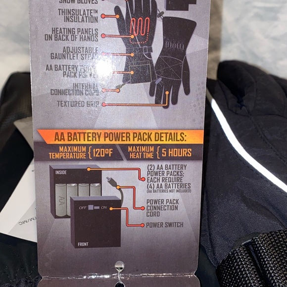 COPY - Action Heat AA BATTERY HEATED GLOVES women ONE SIZE - Picture 9 of 11